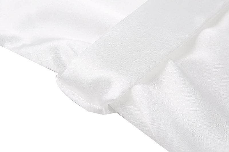 goodmansam Women's Satin Kimono Robe with Silver Rhinestones Bride Bridesmaid Robes for Wedding Party Robe Getting Ready - Image 5